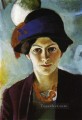 Retrato de la esposa del artista Elisabeth con sombrero Fraudes Kunstlersmi August Macke